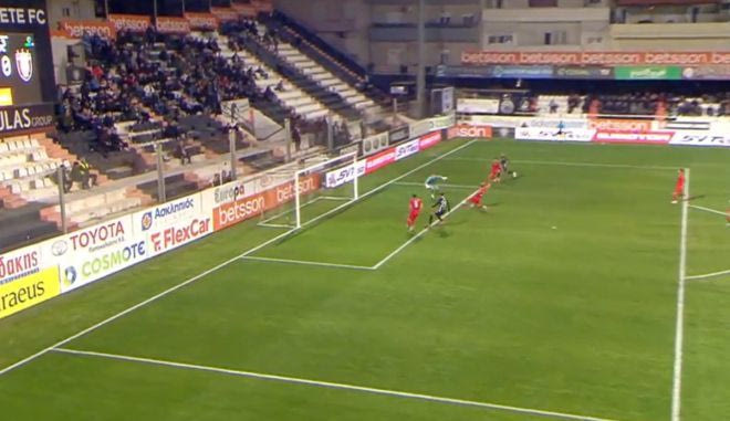 Το αυτογκόλ του Κωστούλα για το 4-0 του ΟΦΗ
