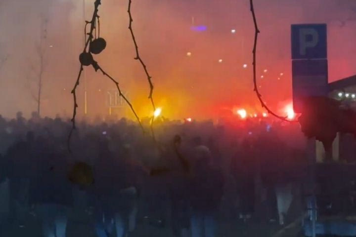 Επεισόδια έξω από την Μπεογκράτσκα Αρένα, πριν από το Παρτίζαν – Ερυθρός Αστέρας