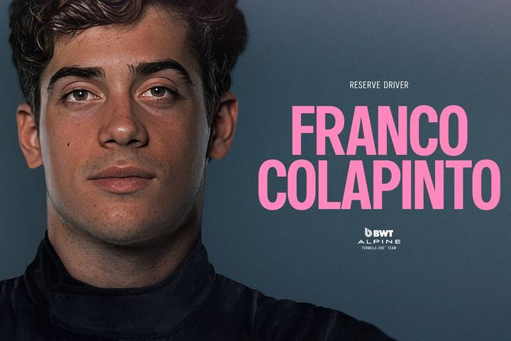 H Alpine F1 ανακοίνωσε τον Κολαπίντο ως τρίτο και εφεδρικό της οδηγό