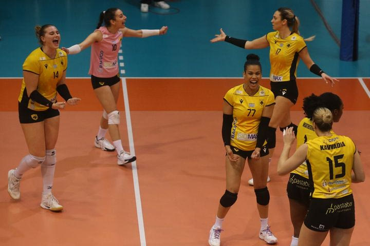 Volley League γυναικών: Εμφατικό πέρασμα της ΑΕΚ από την έδρα του Άρη, τρίποντο-ανάσα του Μίλωνα επί της Λαμίας