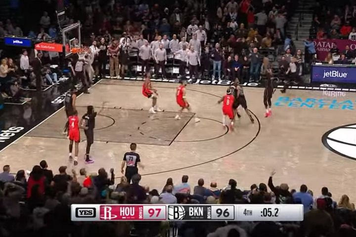 NBA: Μυθικό φινάλε στο ματς των Νετς με τους Ρόκετς, το Μπρούκλιν έβαλε δύο τρίποντα σε έξι δευτερόλεπτα και νίκησε