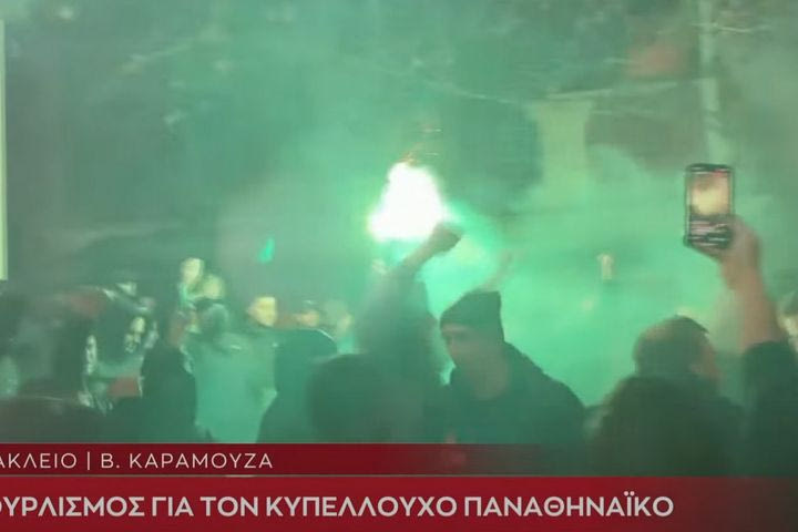 Παναθηναϊκός: Αποθεωτική υποδοχή στο ξενοδοχείο για τους Κυπελλούχους Ελλάδας
