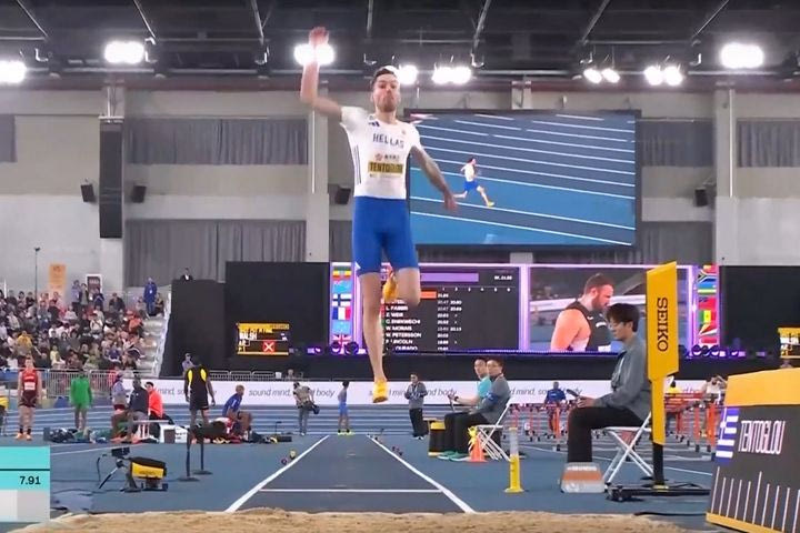 Στα 7.91μ. ο Τεντόγλου στο δεύτερο άλμα του στον τελικό