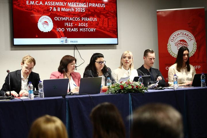 Ολυμπιακός: Στον Πειραιά η Γενική Συνέλευση της EMCA, τιμητική βράβευση στους “ερυθρόλευκους” για τα 100 χρόνια του συλλόγου