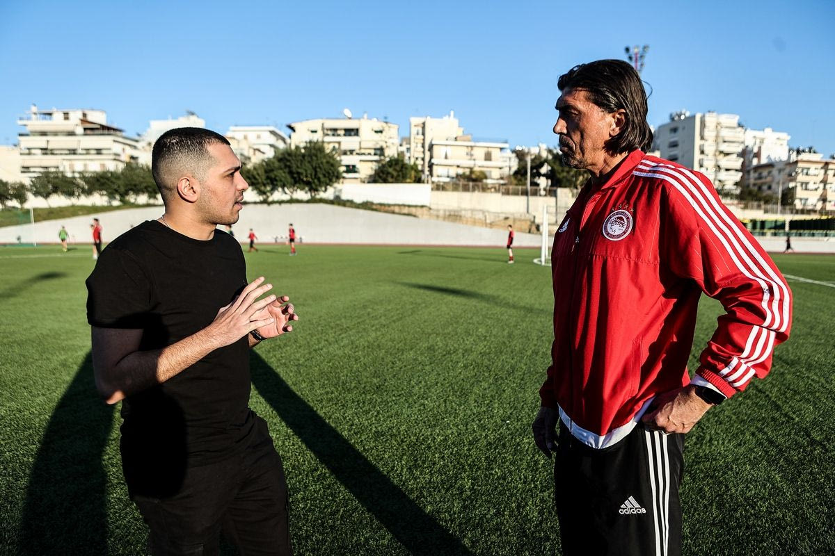 Ο Γιώργος Αμανατίδης με τον συντάκτη του SPORT24, Τζιοβάνι Ζάκαρι