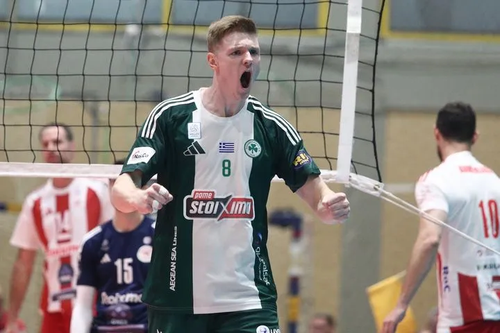 Τα highlights της επιβλητικής εμφάνισης του Παναθηναϊκού και της νίκης επί του Ολυμπιακού στον πρώτο τελικό της Volley League ανδρών