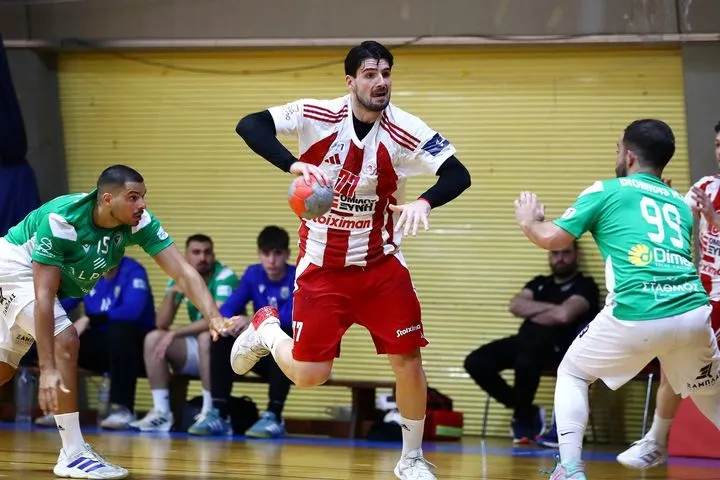Τα highlights από την άνετη νίκη του Ολυμπιακού κόντρα στον Διομήδη για τα ημιτελικά της Handball Premier
