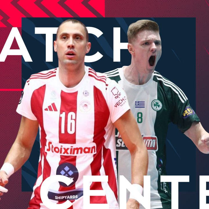 LIVE ο δεύτερος αγώνας του Ολυμπιακού με τον Παναθηναϊκό για τους ημιτελικούς της Novibet Volley League ανδρών