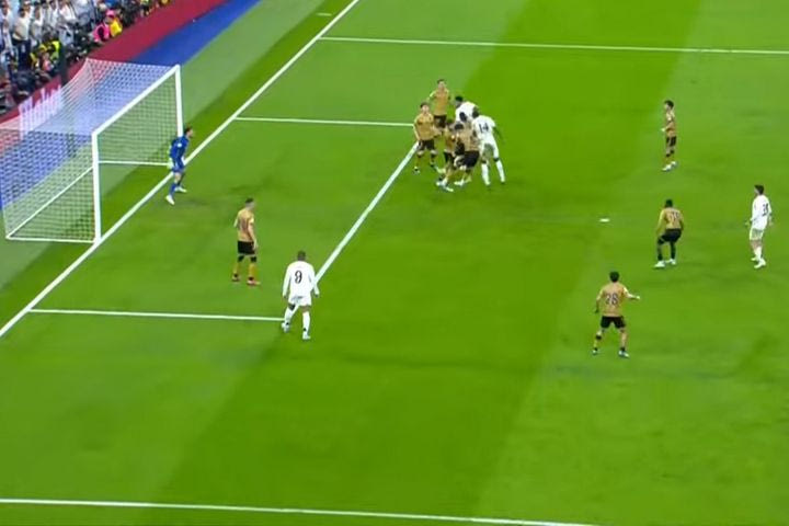 Το 3-3 της Ρεάλ με τον Τσουαμενί μετά από εκτέλεση κόρνερ του Ροντρίγκο στο 86′