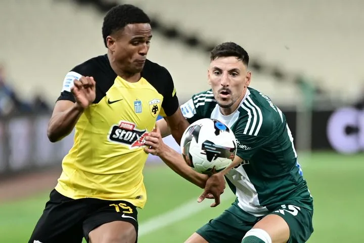 Στιγμιότυπο από το Παναθηναϊκός - ΑΕΚ