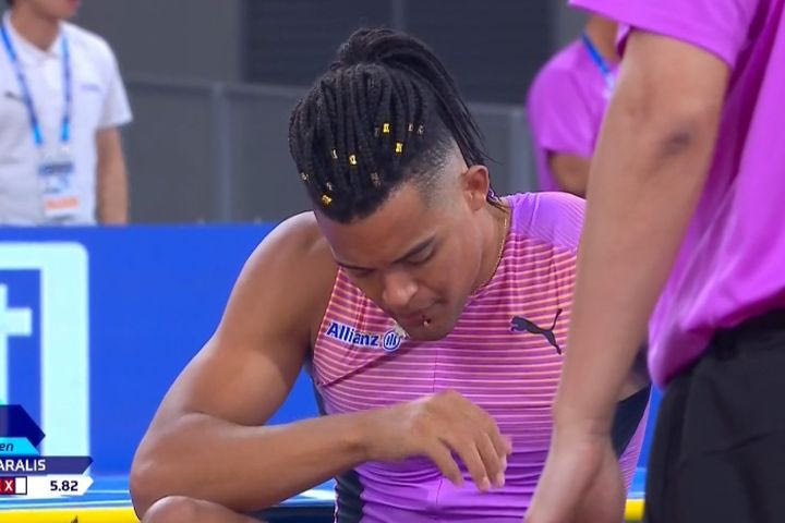 Ο μικρός τραυματιασμός του Καραλή μετά από το άλμα