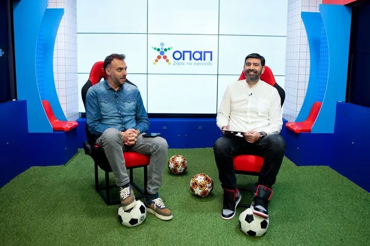 Οι Θέμης Καίσαρης και Παντελής Βλαχόπουλος στο Pame Stoixima Pre Game Show