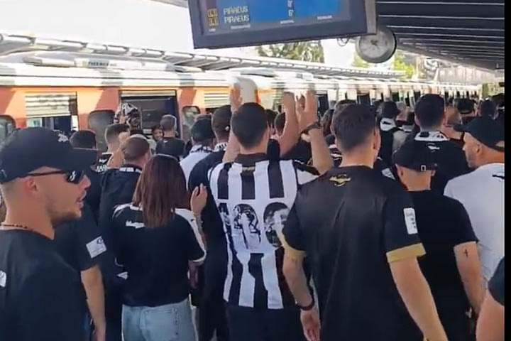 Τελικός Κυπέλλου Ελλάδας, ΟΦΗ – Ολυμπιακός: Χαμός από Ομιλίτες στον ηλεκτρικό, ζητούν με συνθήματα την κατάκτηση της κούπας