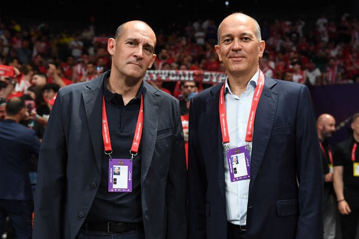 Final Four 2025, Ολυμπιακός – Μονακό: Παναγιώτης και Γιώργος Αγγελόπουλος στην Etihad Arena