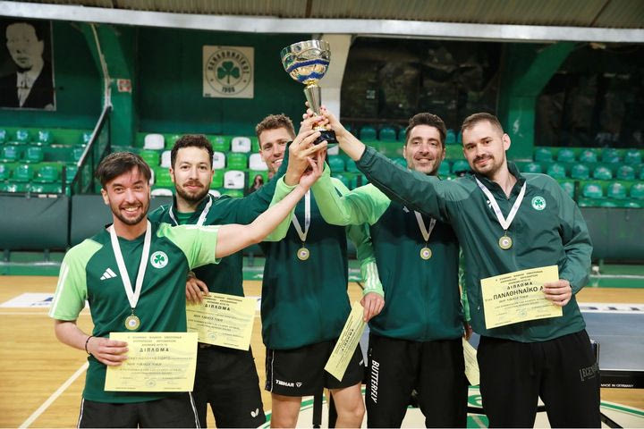 Παναθηναϊκός, πινγκ πονγκ ανδρών: Κυπελλούχοι Αττικής οι πράσινοι, νίκησαν στον τελικό την ΑΕΚ με 4-2