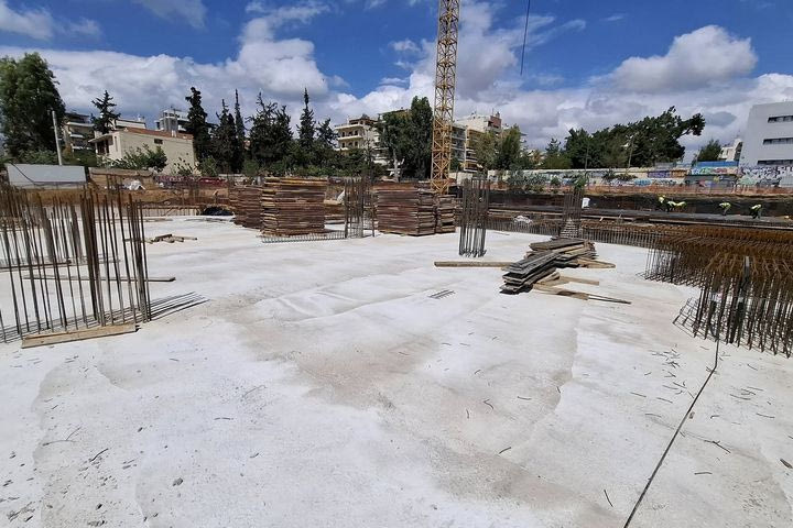 Νέες φωτογραφίες με την εξέλιξη της οικοδόμισης του κλειστού της Αρτάκης στη Νέα Σμύρνη