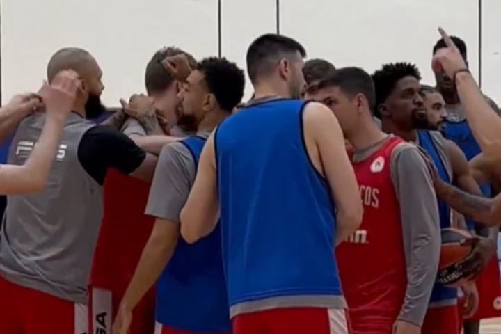 Final Four 2025, Ολυμπιακός: Τα πλάνα από την πρώτη προπόνηση στο Άμπου Ντάμπι