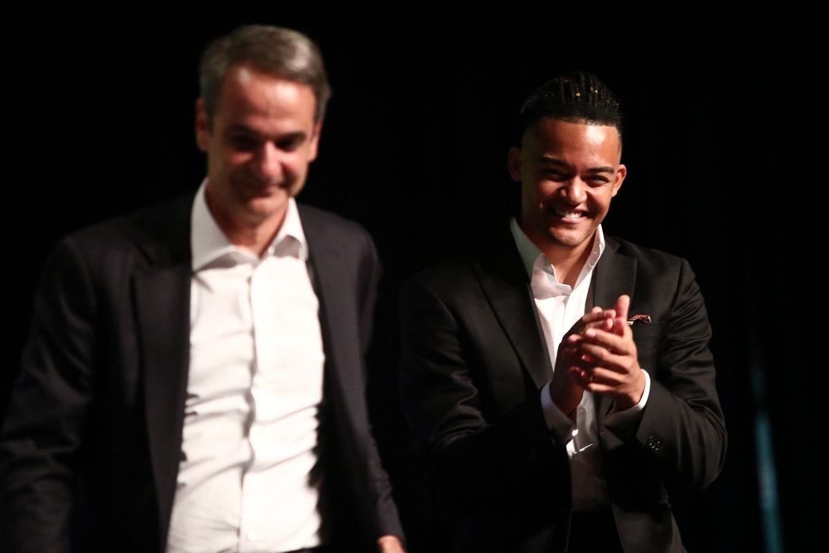 Ο Κυριάκος Μητσοτάκης στην παρουσίαση του βιβλίου του Εμμανουήλ Καραλή 