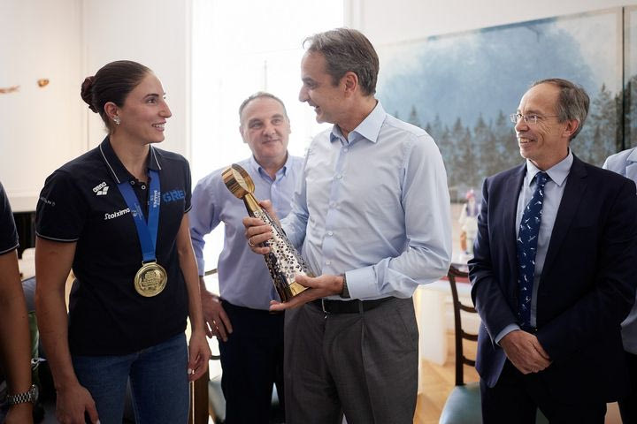 Τα χρυσά κορίτσια συναντήθηκαν με τον Κυριάκο Μητσοτάκη στο Μέγαρο Μαξίμου