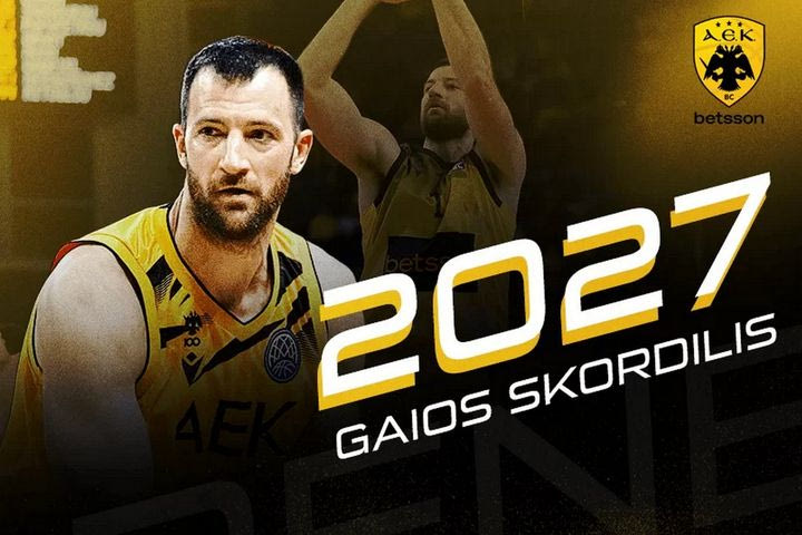 ΑΕΚ Betsson: Ο Σκορδίλης υπέγραψε νέο συμβόλαιο μέχρι το 2027