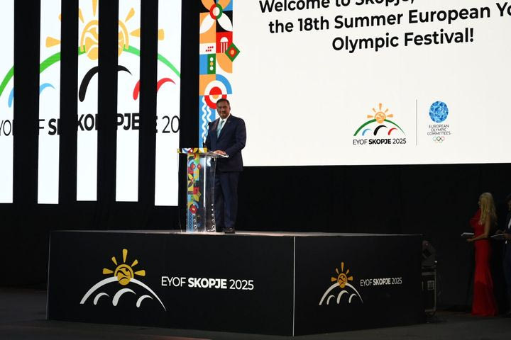Πρώτη η Ελλάδα στη θεαματική Τελετή Έναρξης για το EYOF Skopje 2025 με χαιρετισμό Καπράλου