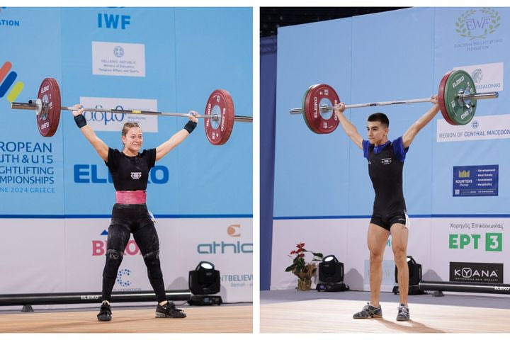 Στο Ευρωπαϊκό Πρωτάθλημα άρσης βαρών νέων οι Σπύρου και Στρατουδάκη