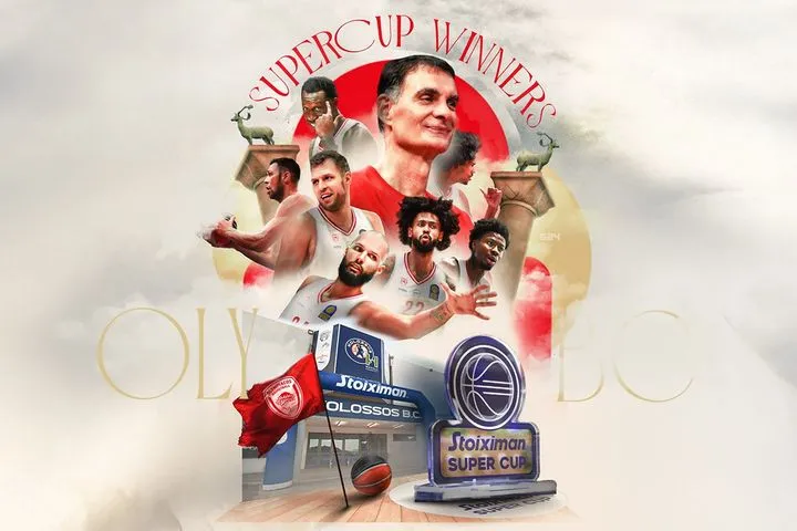 Stoiximan SUPER CUP, Ολυμπιακός – Προμηθέας 92-83: Τέταρτο συνεχόμενο τρόπαιο για τους Πειραιώτες