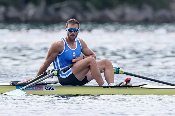 Ο Στέφανος Ντούσκος στον τελικό του Παγκοσμίου Πρωταθλήματος κωπηλασίας