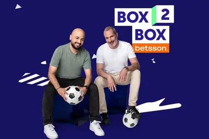 Οι Ηλίας Καλλονάς και Αντώνης Οικονομίδης στην εκπομπή Box2Box