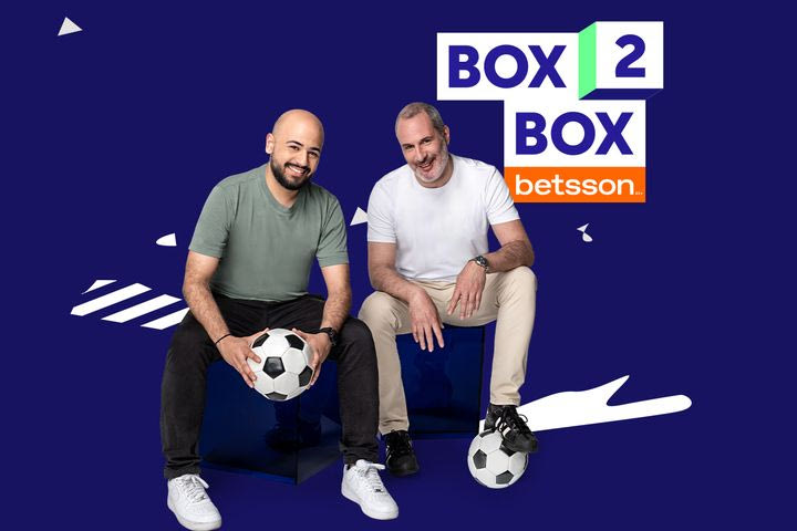 Οι Ηλίας Καλλονάς και Αντώνης Οικονομίδης στην εκπομπή Box2Box