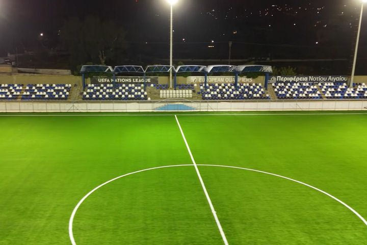 Ελλάς Σύρου: Το VIDEO με τα εντυπωσιακά πλάνα από το ανακαινισμένο γήπεδο της Ερμούπολης