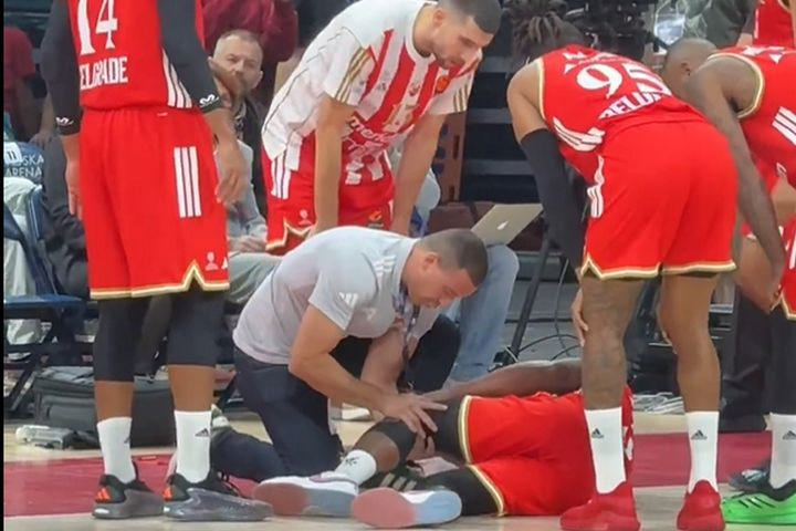 Ερυθρός Αστέρας: Αγωνία για Κάναν, τραυματίστηκε στο γόνατο και αποχώρησε υποβασταζόμενος