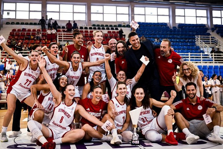 Ολυμπιακός – ΠΑΣ Γιάννινα 74-30: Με απίθανη Χριστινάκη πήρε το πρώτο Super Cup Γυναικών στην ιστορία