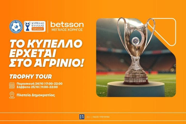 Το Betsson Trophy Tour συνεχίζεται στο Αγρίνιο