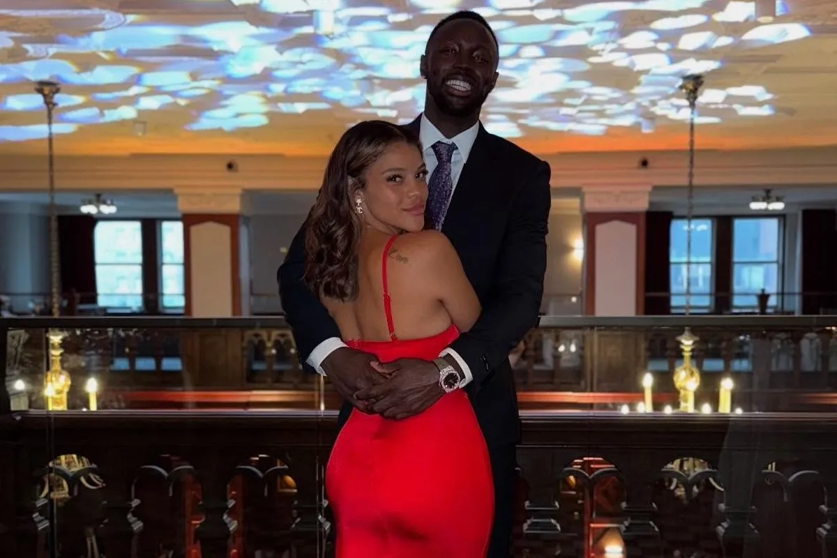 Jerian Grant with wife