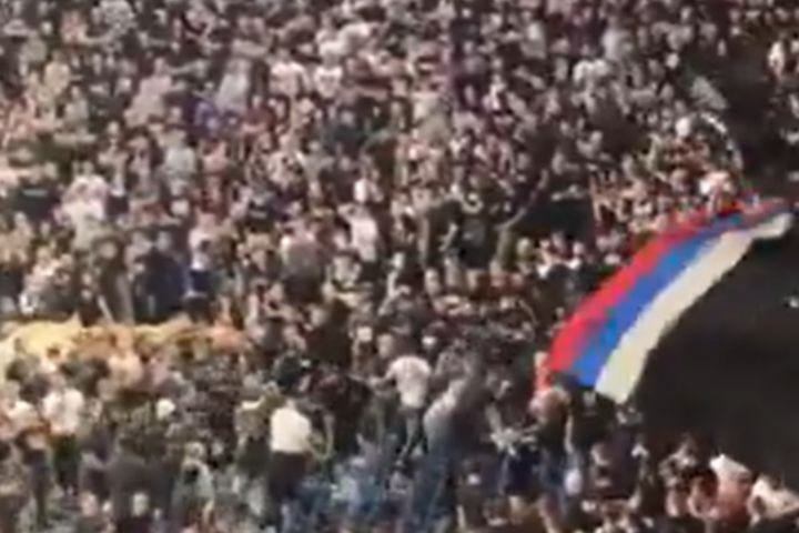 Σύρραξη και ξύλο στην εξέδρα της Παρτίζαν την ώρα του αγώνα με την Παρί – Δείτε το VIDEO