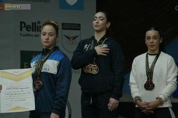 Tρία μετάλλια με ισάριθμα ρεκόρ Ευρώπης για την Μαρία Στρατουδάκη στο Ευρωπαϊκό Πρωτάθλημα άρσης βαρών