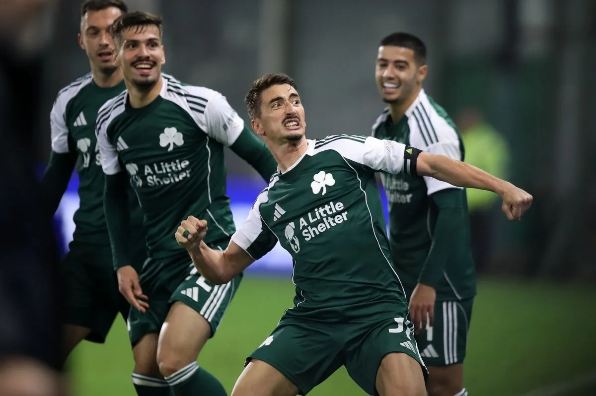 Ο Τζούριτσιτς με συρτό σουτ ισοφάρισε σε 2-2 για τον Παναθηναϊκό στο 90′