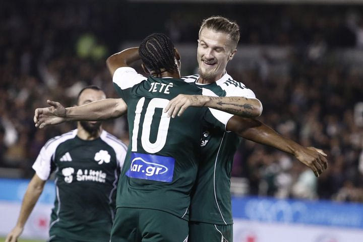 O Γέντβαϊ με σουτ με το δεξί έκανε το 2-0 για τον Παναθηναϊκό