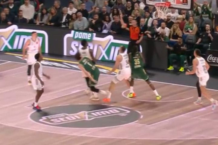 Τραυματίστηκε ο Όσμαν, στο 8′ του Παναθηναϊκός – Dubai BC και αποχώρησε υποβασταζόμενος για τα αποδυτήρια