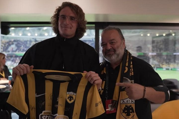 ΑΕΚ: Ο Τσιτσιπάς επισκέφτηκε την OPAP Arena