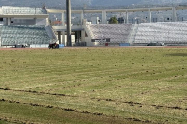 Βόλος: Ξεκίνησαν οι εργασίες για την επισπορά του χλοοτάπητα του Πανθεσσαλικού