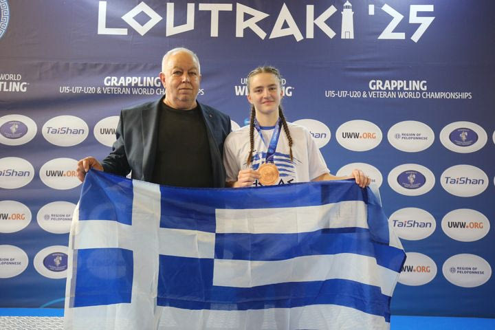 Χάλκινη η Παναγιωτοπούλου στο Παγκόσμιο Grappling U17 του Λουτρακίου