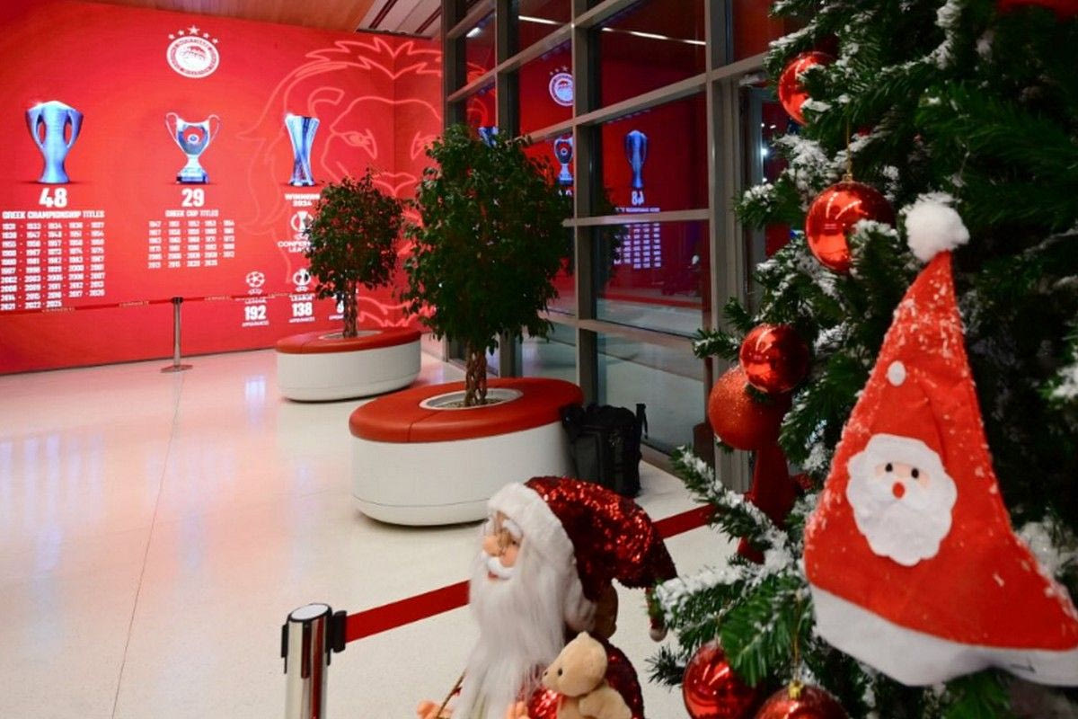 Ολυμπιακός: Το post των ερυθρόλευκων με το “Γ. Καραϊσκάκης” σε mood Χριστουγέννων