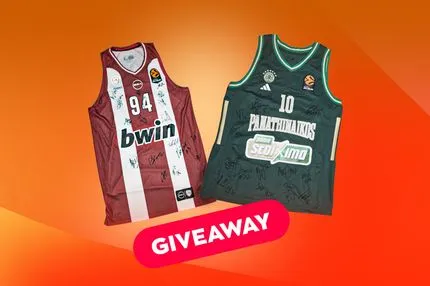 Μεγάλος διαγωνισμός SPORT24 X EuroLeague: Κέρδισε μία φανέλα του Ολυμπιακού και μία του Παναθηναϊκού AKTOR με τις υπογραφές όλων των παικτών