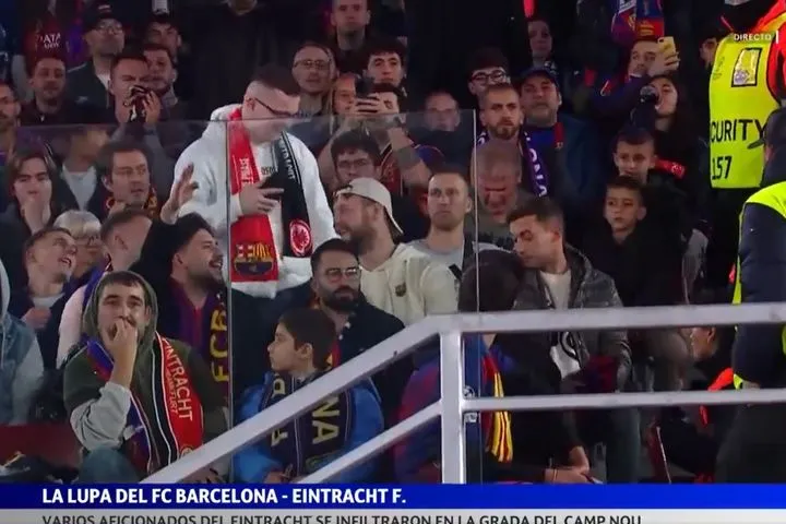 Μπαρτσελόνα: Απομακρύνθηκαν οπαδοί της Άιντραχτ, αφού πανηγύρισαν γκολ της ομάδας του στο Καμπ Νόου