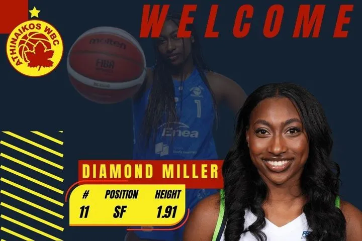 Αθηναϊκός, μεταγραφές: Ανακοινώθηκε η απόκτηση της Ντάιαμοντ Μίλερ