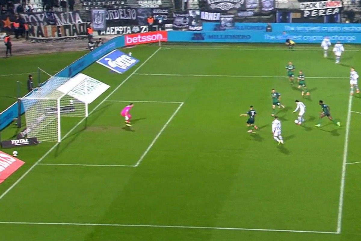 O Kωνσταντέλιας με ιδανικό τελείωμα πέτυχε το τρίτο γκολ για τον ΠΑΟΚ