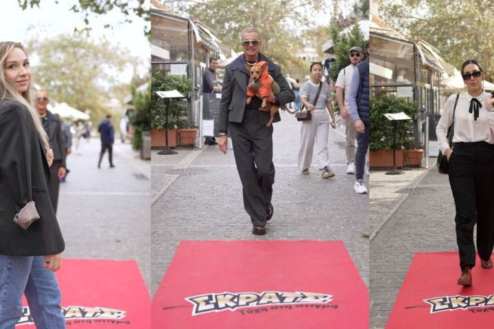 Όταν το κέντρο της Αθήνας μεταμορφώνεται σε catwalk: Ο Λάκης Γαβαλάς ξετυλίγει το «Κόκκινο Χαλί» του μαζί με το ΣΚΡΑΤΣ