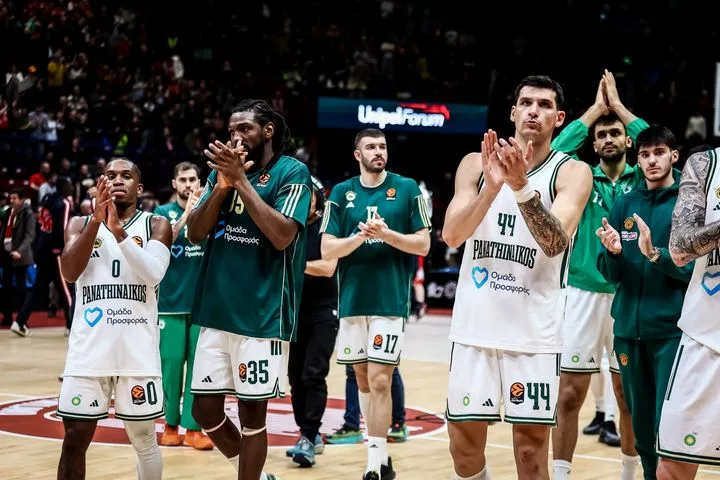 Ο Παναθηναϊκός AKTOR ευχαρίστησε τον κόσμο του για τη στήριξη στο Μιλάνο, παρά την ήττα από την Αρμάνι